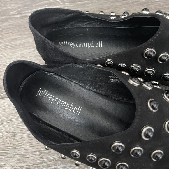 Jeffrey Campbell Black Studded Baxley Convertible Slip-On Mules Flats Size 6 - Picture 9 of 13